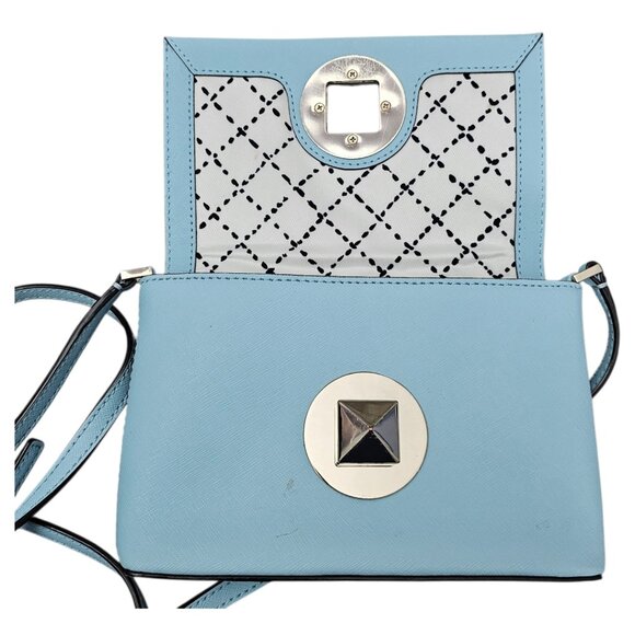Kate Spade Newbury Lane Sally Flap Saffiano Leather Blue Crossbody Bag - Picture 2 of 15